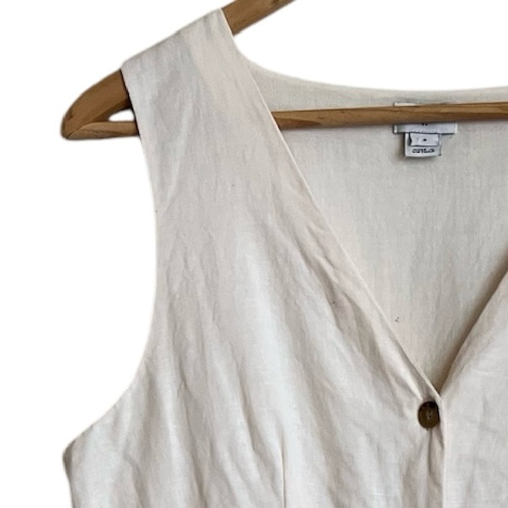 J. Crew Linen Sleeveless Button Front Dress